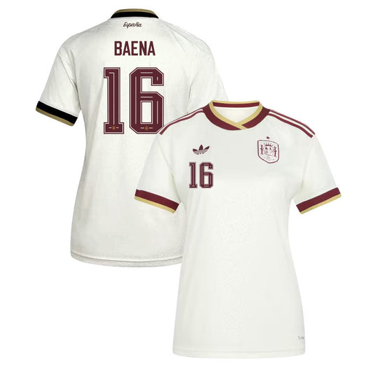 Alex Baena 16 Women's Spain National Team 2026 Away Jersey - White