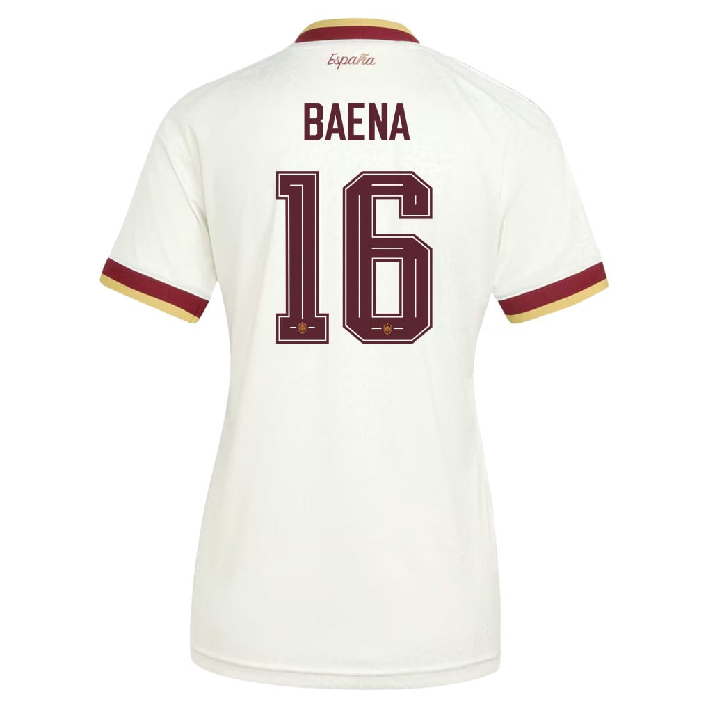 Alex Baena 16 Women's Spain National Team 2026 Away Jersey - White