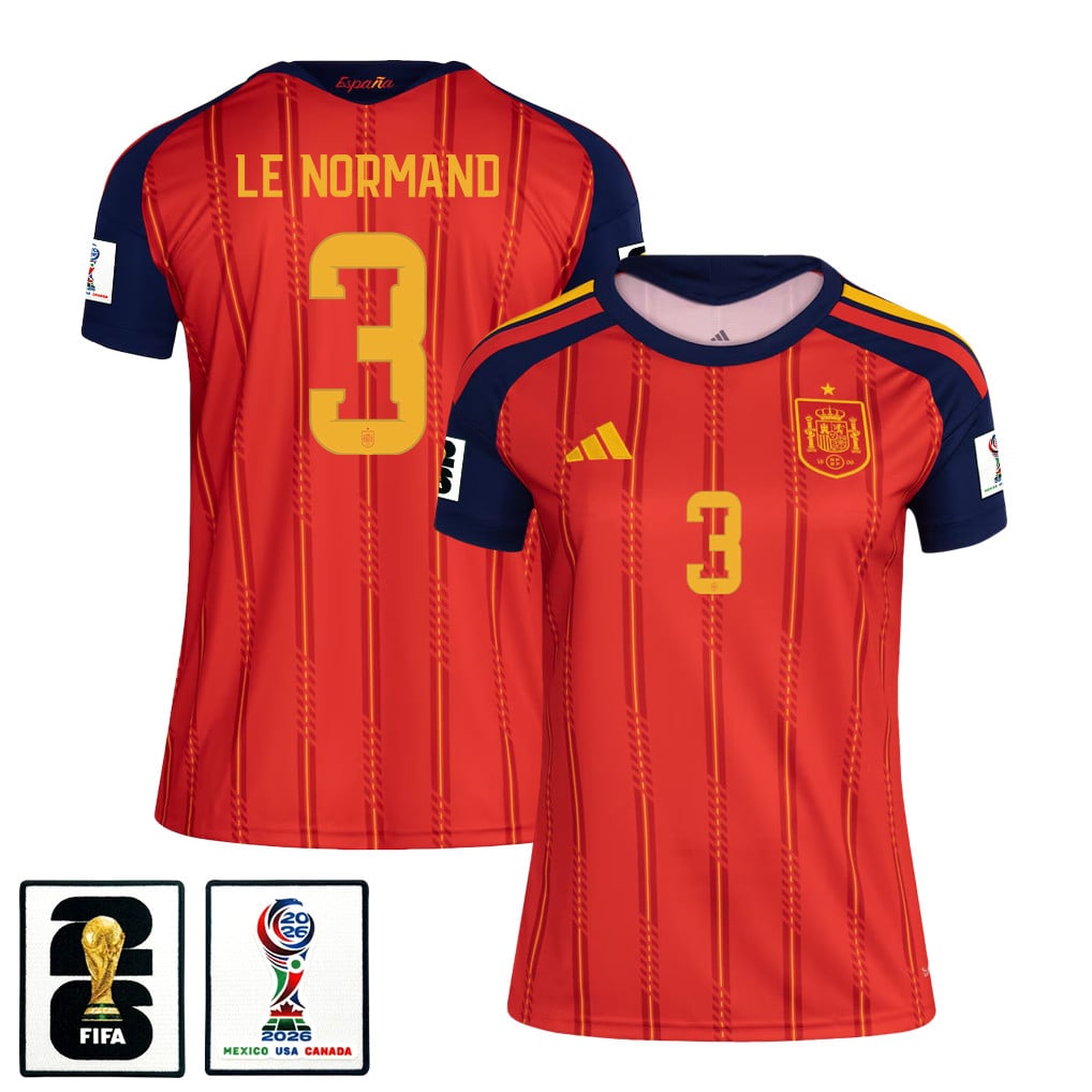 Robin Le Normand 3 Women's Spain National Team 2026 Home Jersey - Red