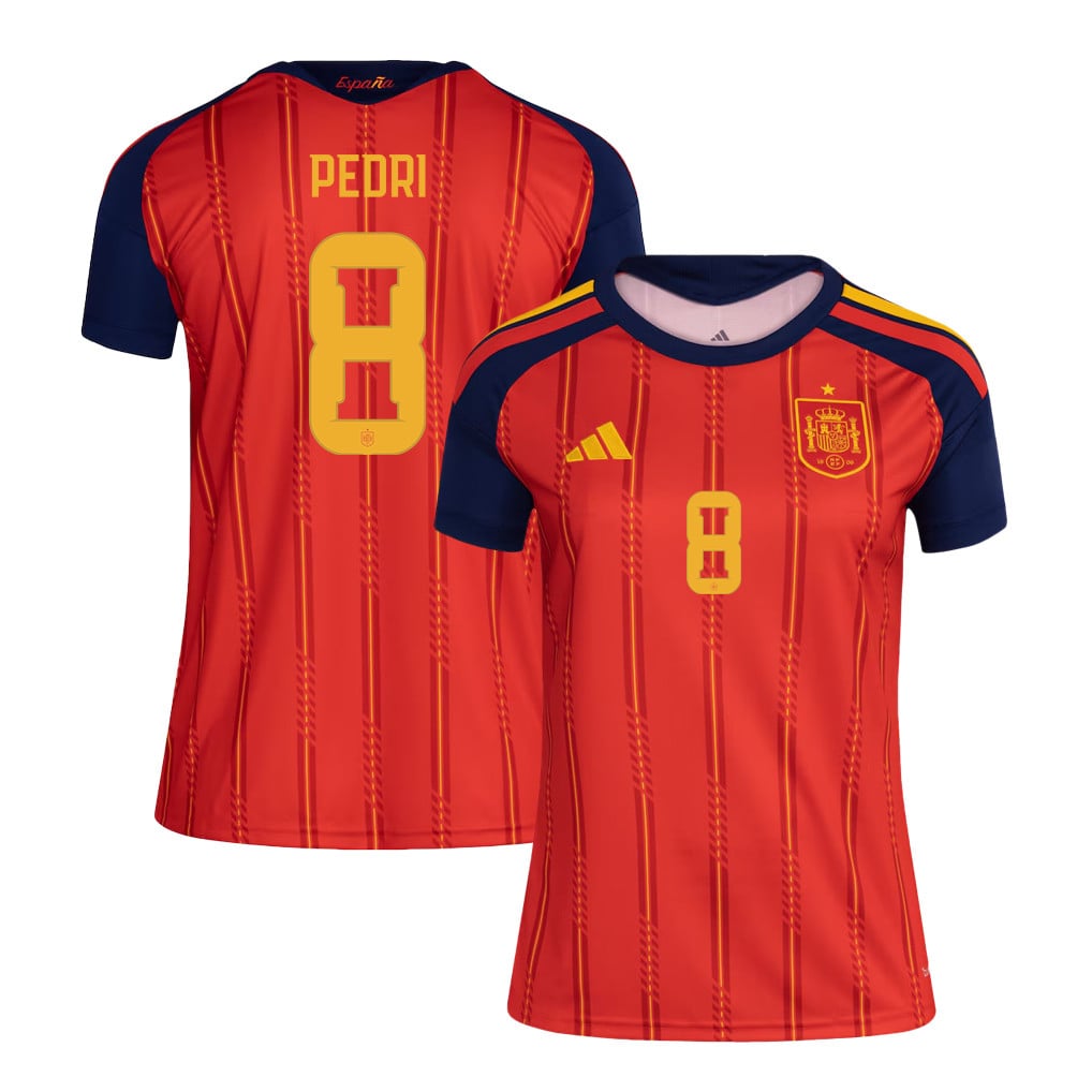 Pedri 8 Women's Spain National Team 2026 Home Jersey - Red