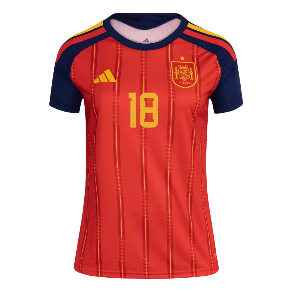 Martin Zubimendi 18 Women's Spain National Team 2026 Home Jersey - Red