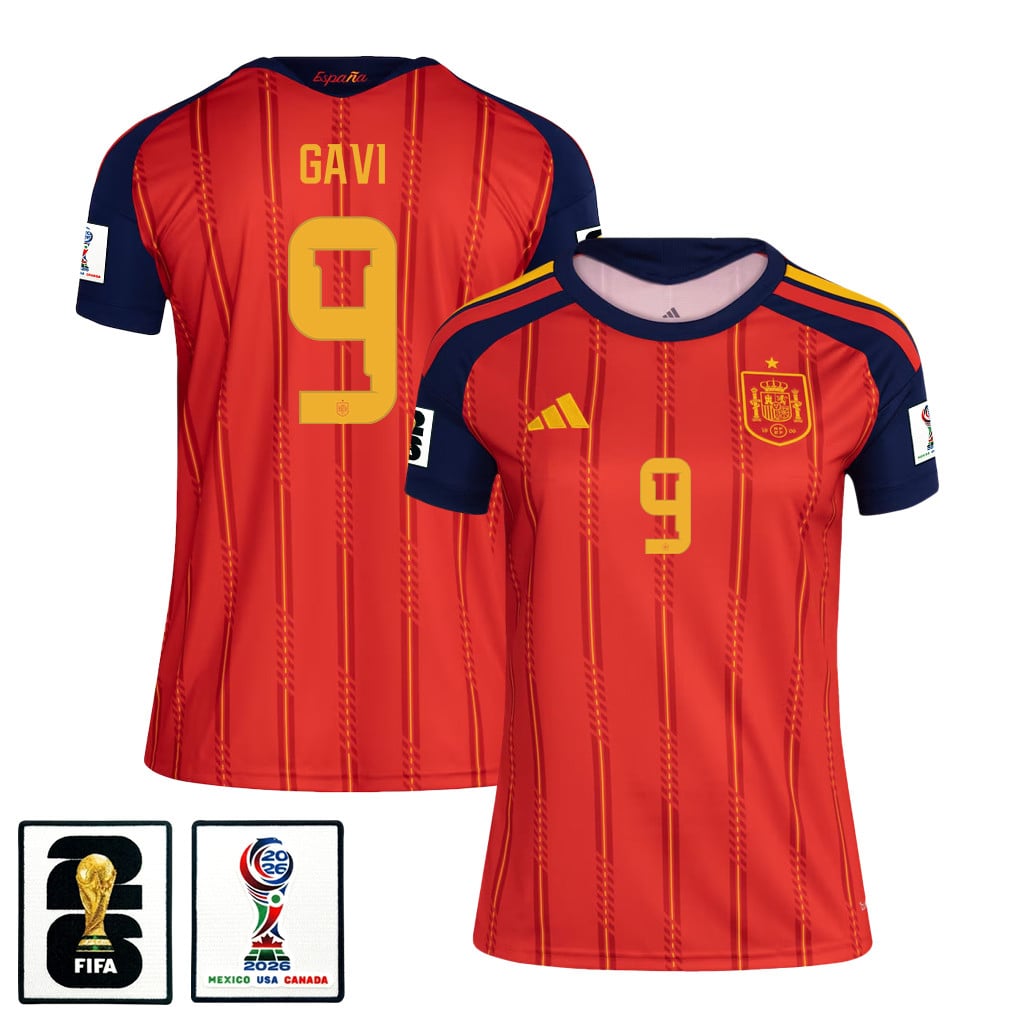 Gavi 9 Women's Spain National Team 2026 Home Jersey - Red