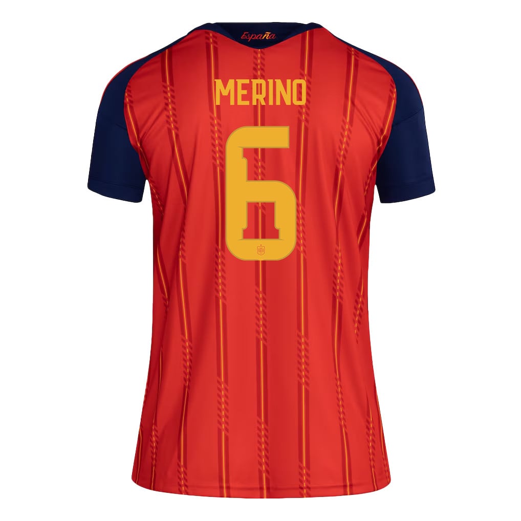 Mikel Merino 6 Women's Spain National Team 2026 Home Jersey - Red