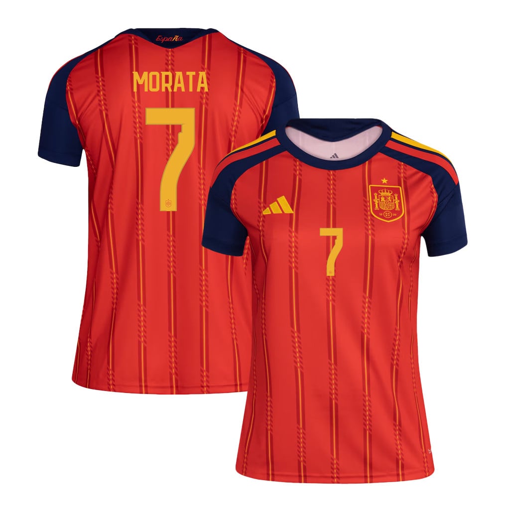 Álvaro Morata 7 Women's Spain National Team 2026 Home Jersey - Red