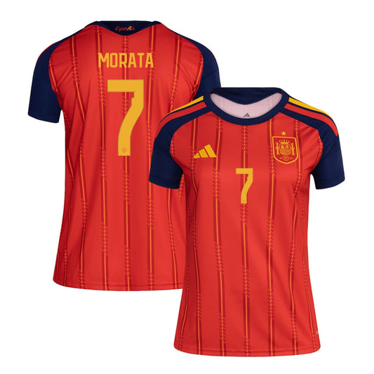 Álvaro Morata 7 Women's Spain National Team 2026 Home Jersey - Red