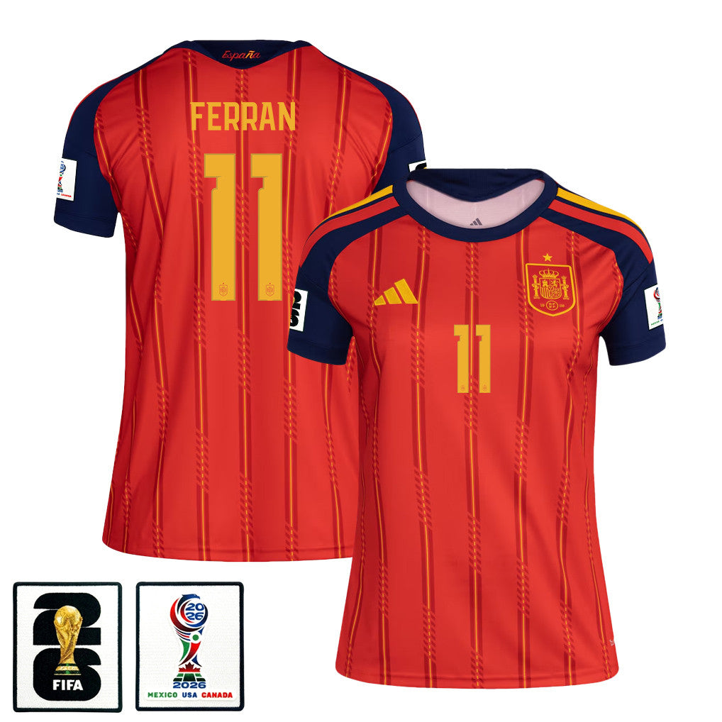 Ferran Torres 11 Women's Spain National Team 2026 Home Jersey - Red