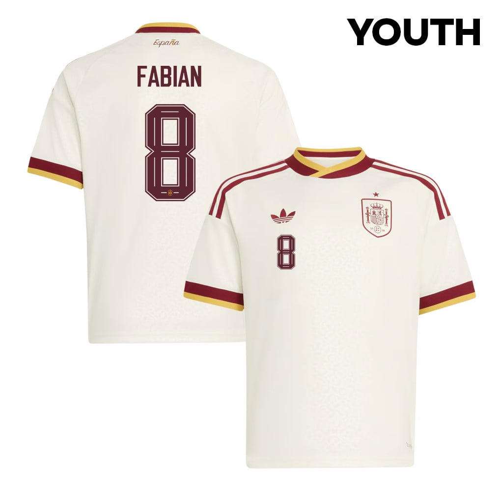 Fabián Ruiz 8 Spain National Team 2026 Youth Away Jersey - White