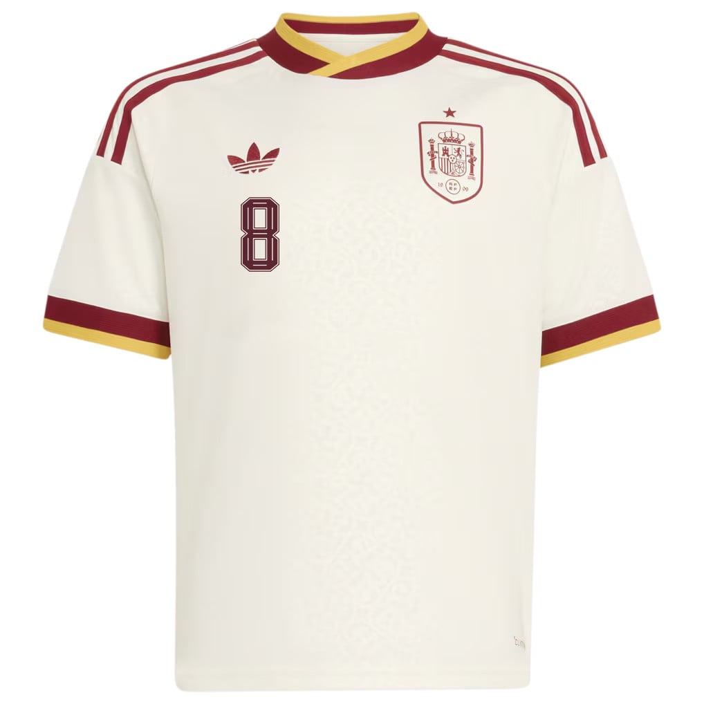 Fabián Ruiz 8 Spain National Team 2026 Youth Away Jersey - White