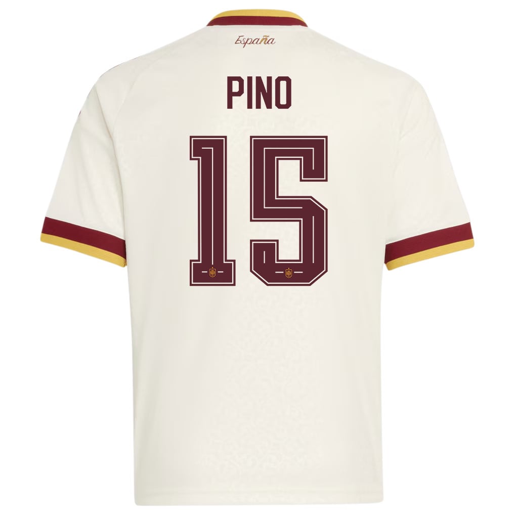 Yeremy Pino 15 Spain National Team 2026 Youth Away Jersey - White