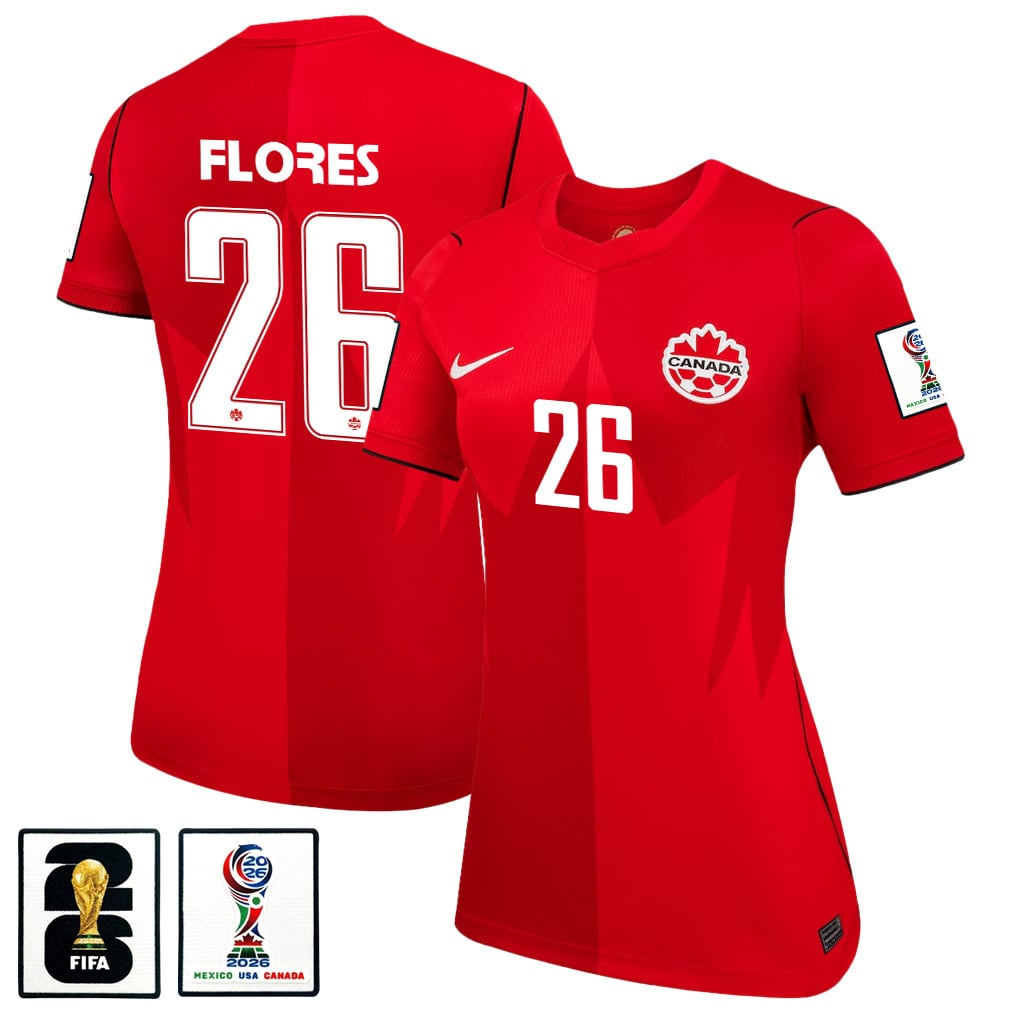 Marcelo Flores 26 Women's Canada National Team 2026 Home Jersey - Red