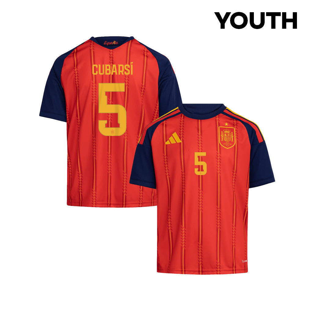 Pau Cubarsí 5 Youth Spain National Team 2026 Home Jersey - Red
