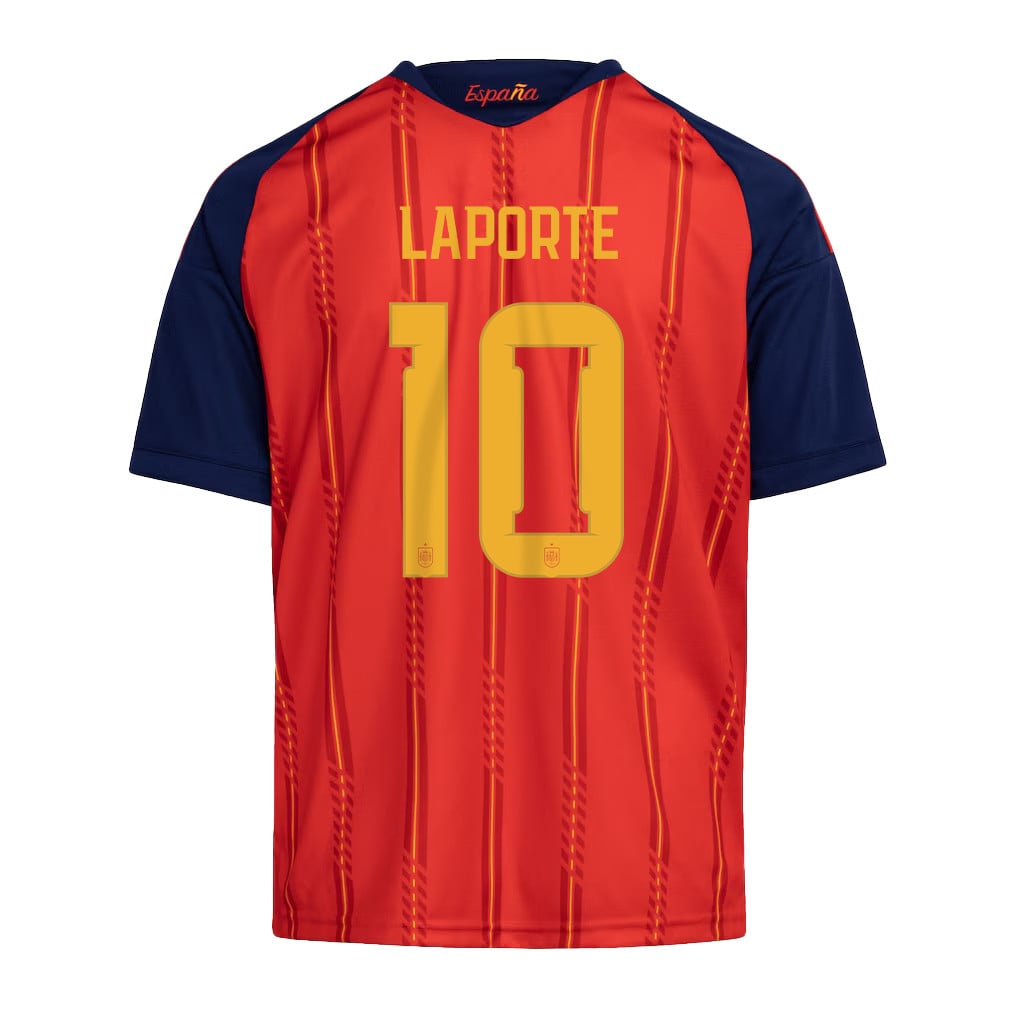 Aymeric Laporte 10 Youth Spain National Team 2026 Home Jersey - Red