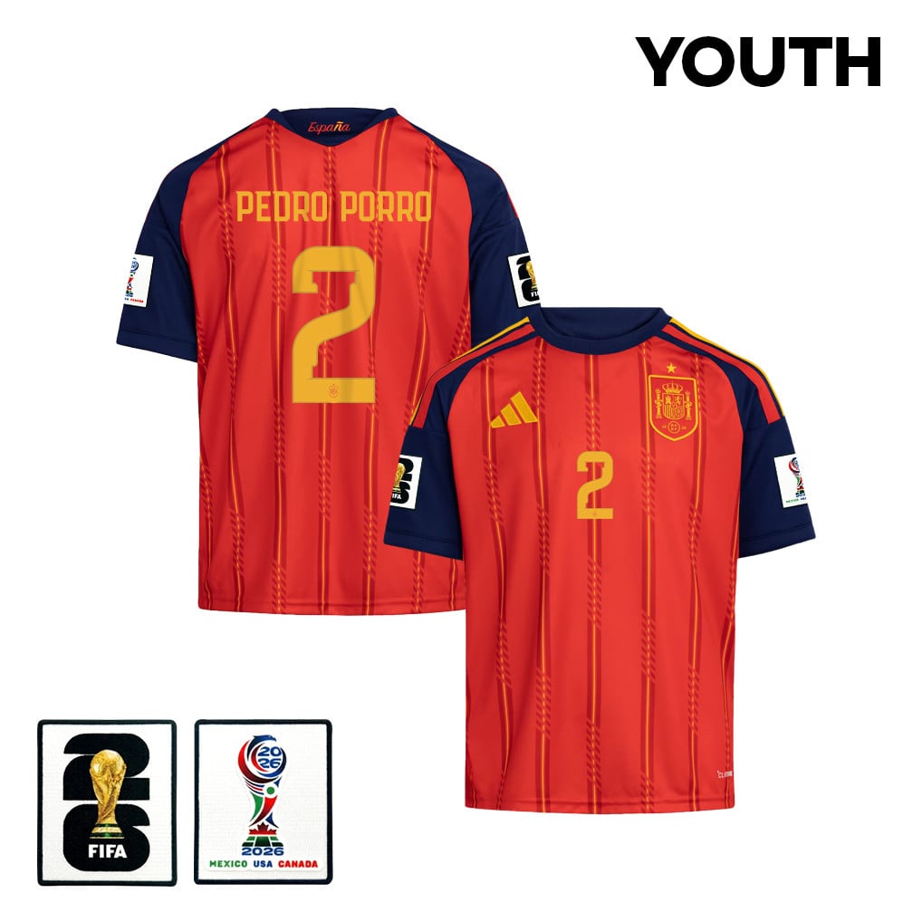 Pedro Porro 2 Youth Spain National Team 2026 Home Jersey - Red