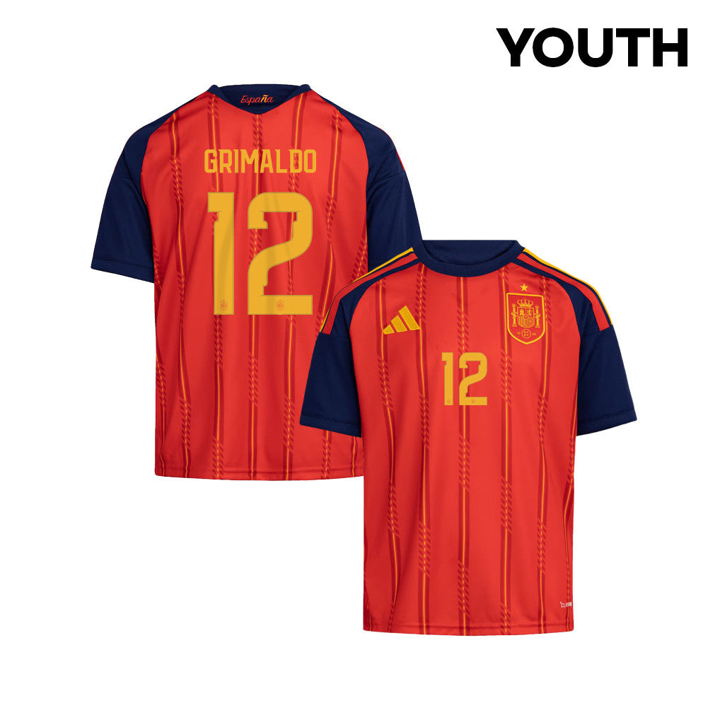 Álex Grimaldo 12 Youth Spain National Team 2026 Home Jersey - Red