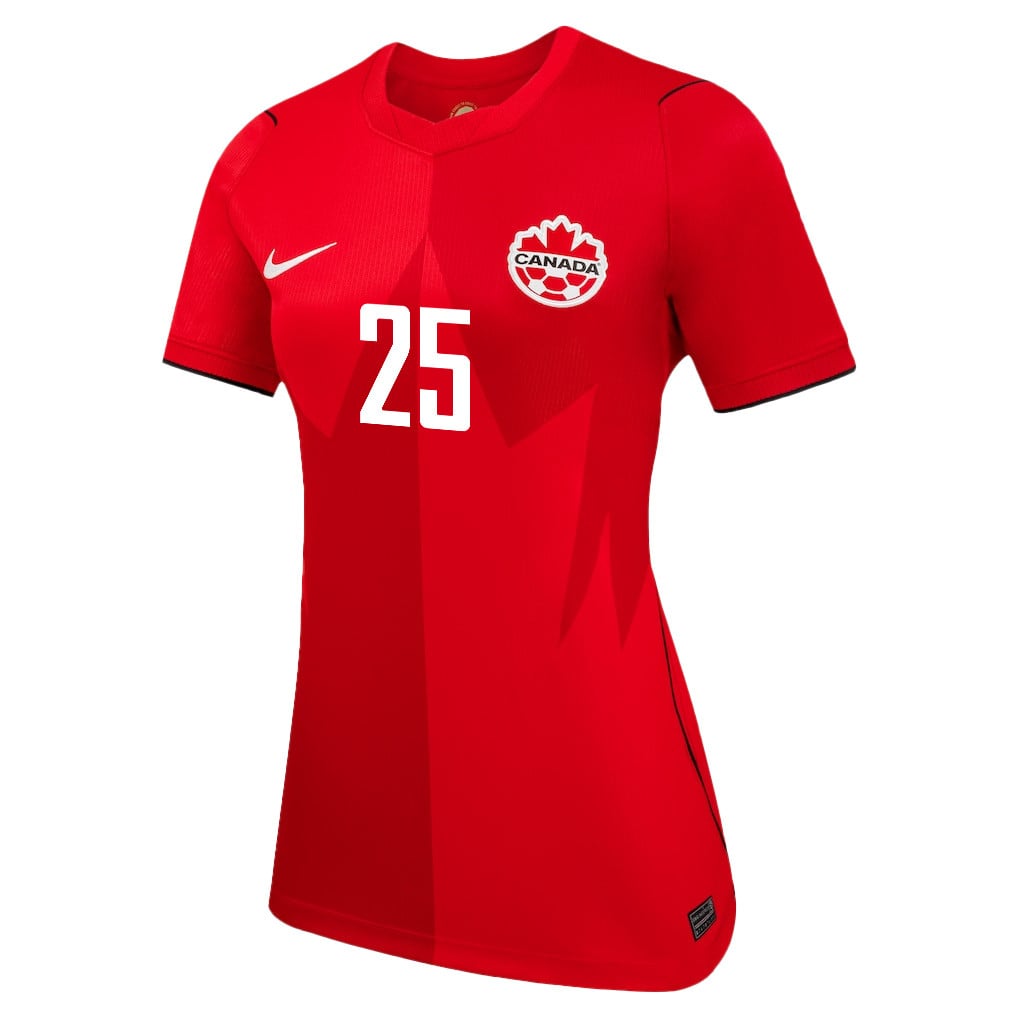 Jayden Nelson 25 Women's Canada National Team 2026 Home Jersey - Red