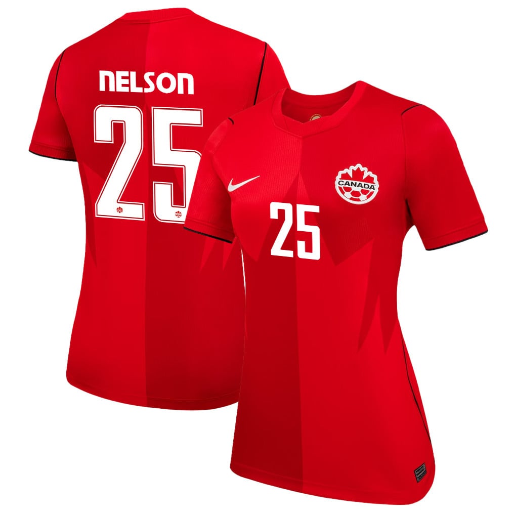 Jayden Nelson 25 Women's Canada National Team 2026 Home Jersey - Red