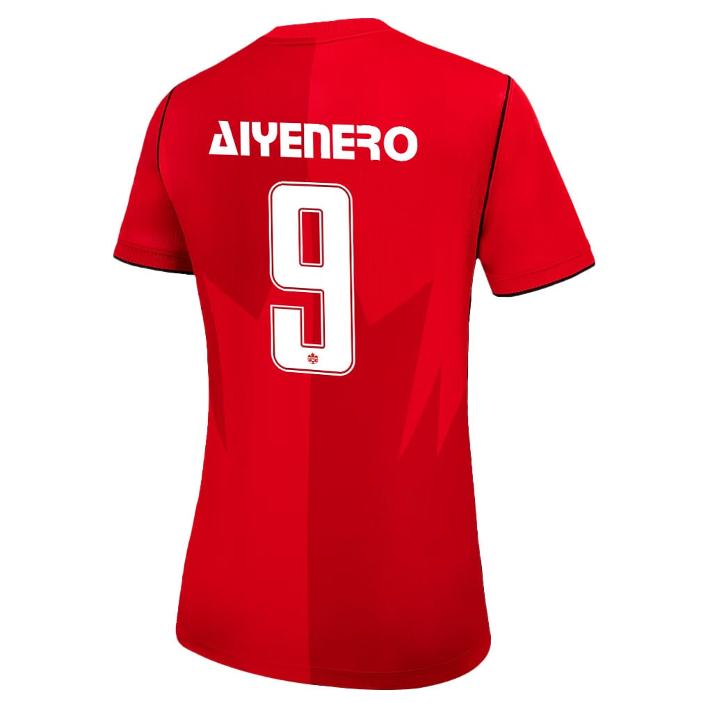 Marius Aiyenero 9 Women's Canada National Team 2026 Home Jersey - Red