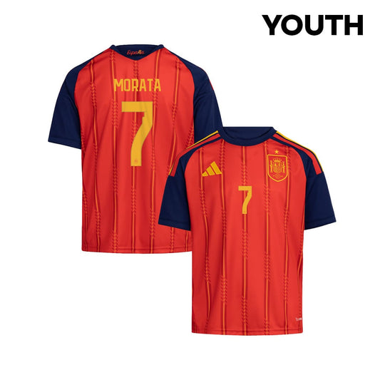 Álvaro Morata 7 Youth Spain National Team 2026 Home Jersey - Red