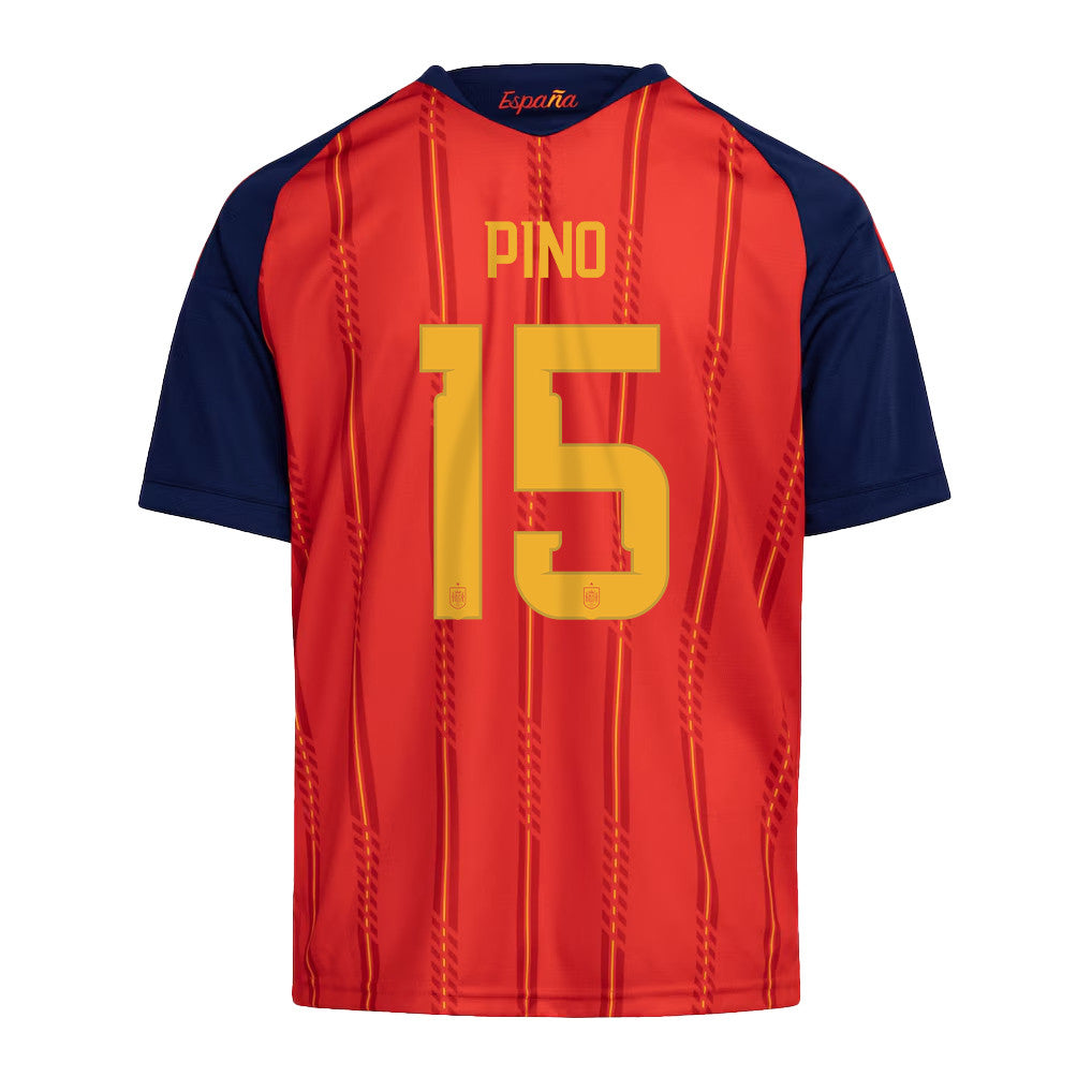 Yeremy Pino 15 Youth Spain National Team 2026 Home Jersey - Red