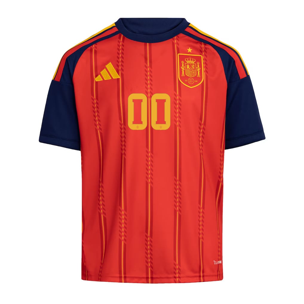 Spain National Team 2026 Youth Personalized Home Jersey - Red