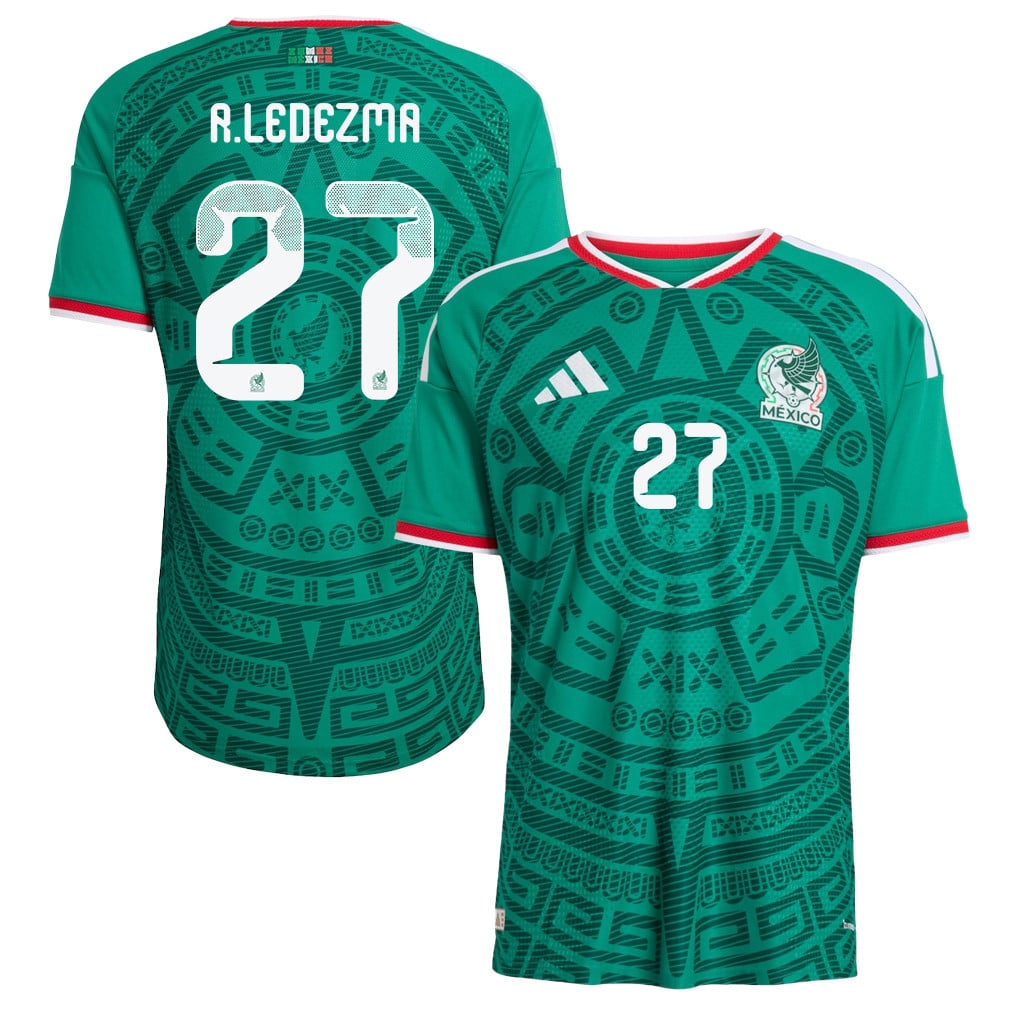 Richard Ledezma 27 Mexico National Team 2026 Home Jersey - Green, Men
