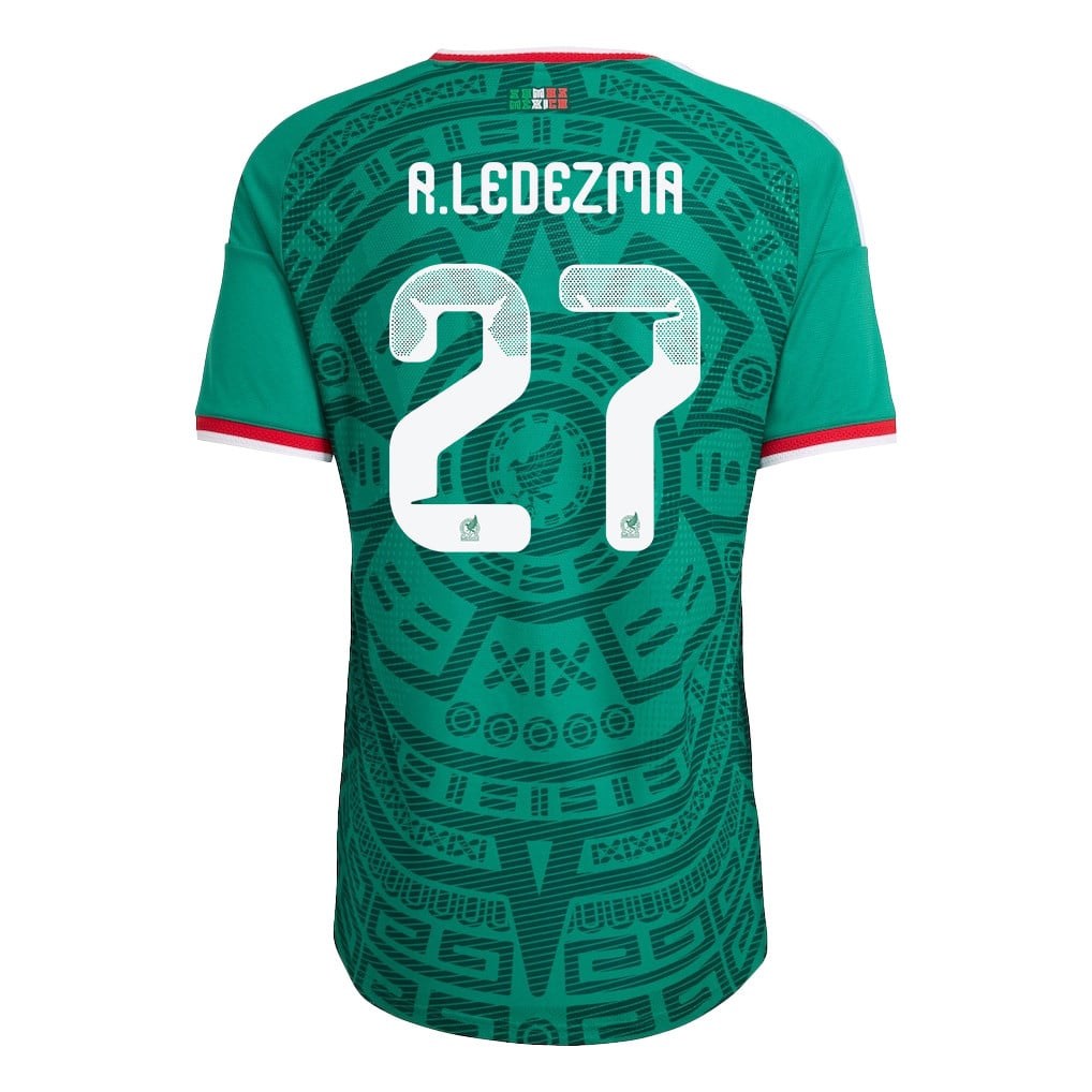 Richard Ledezma 27 Mexico National Team 2026 x World Cup Patch Home Jersey - Green, Men