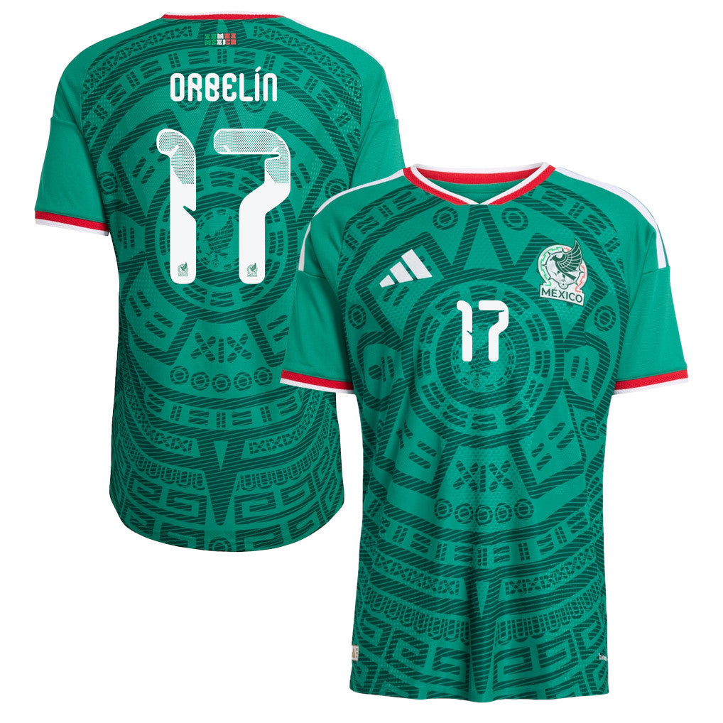 Orbelín Pineda 17 Mexico National Team 2026 Home Jersey - Green, Men