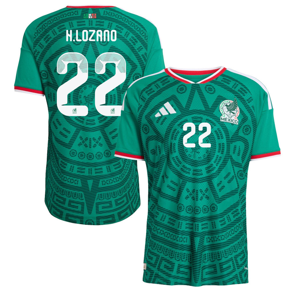 Hirving Lozano 22 Mexico National Team 2026 Home Jersey - Green, Men