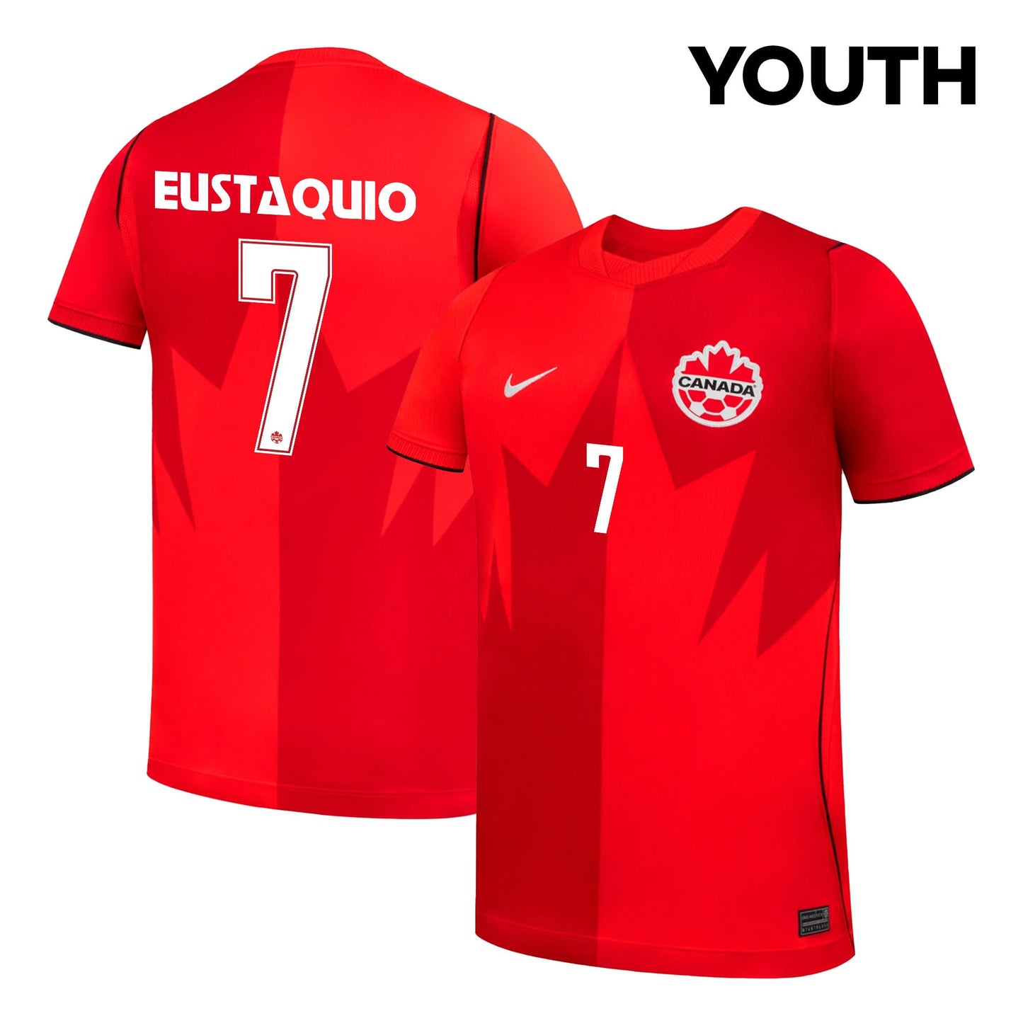 Stephen Eustáquio 7 Youth Canada National Team 2026 Home Jersey - Red