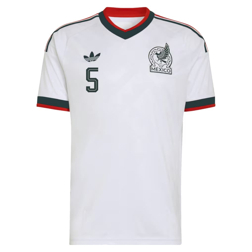 Johan Vásquez 5 Mexico National Team 2026 Away Jersey - White, Men