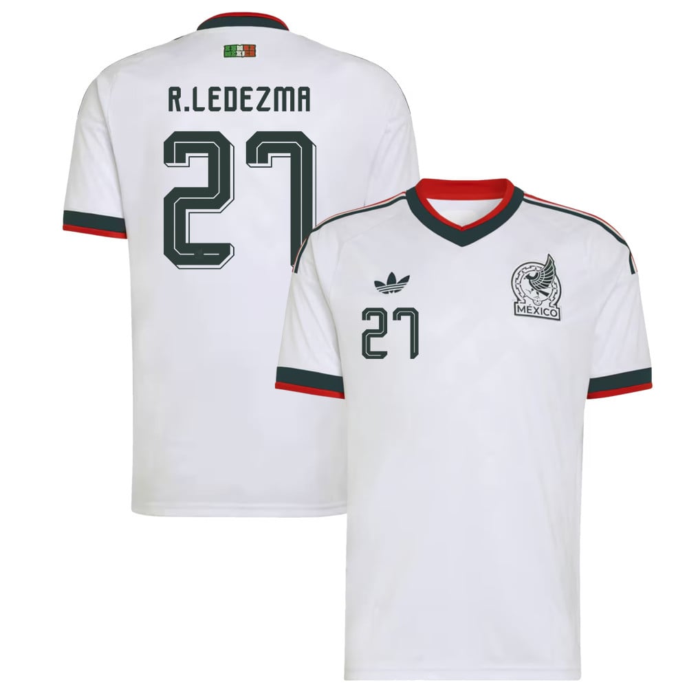 Richard Ledezma 27 Mexico National Team 2026 Away Jersey - White, Men
