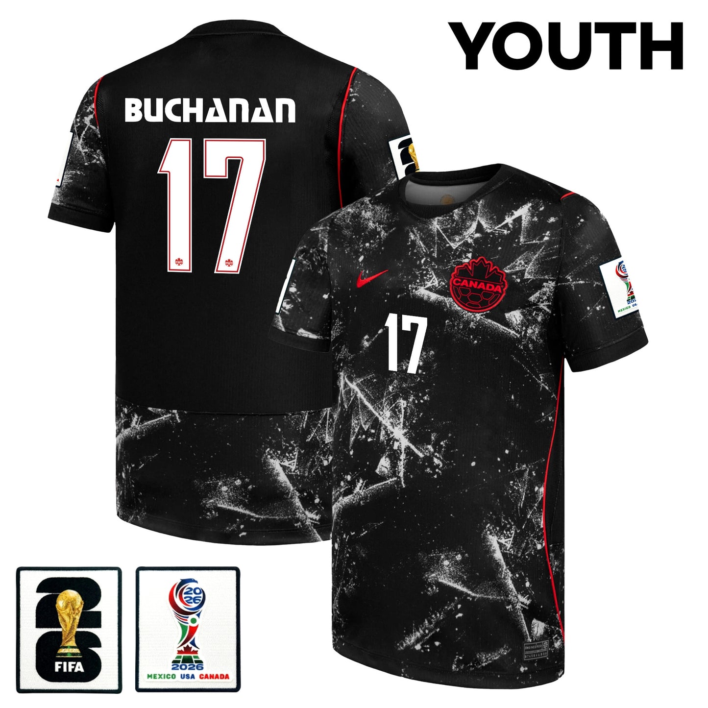 Kadeisha Buchanan 17 Youth Canada National Team 2026 Away Jersey - Black