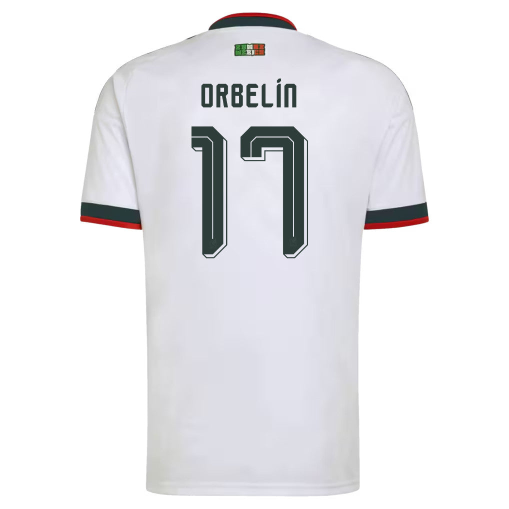 Orbelín Pineda 17 Mexico National Team 2026 Away Jersey - White, Men