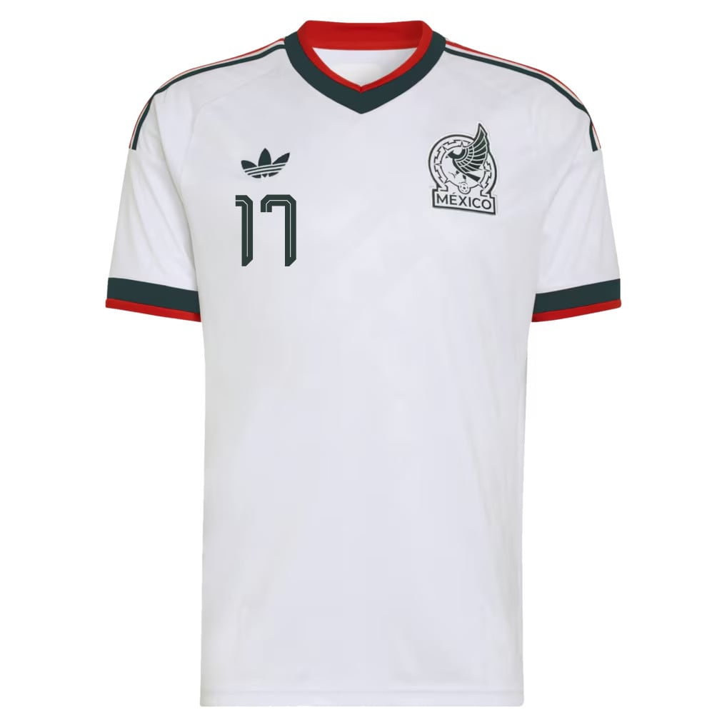 Orbelín Pineda 17 Mexico National Team 2026 Away Jersey - White, Men