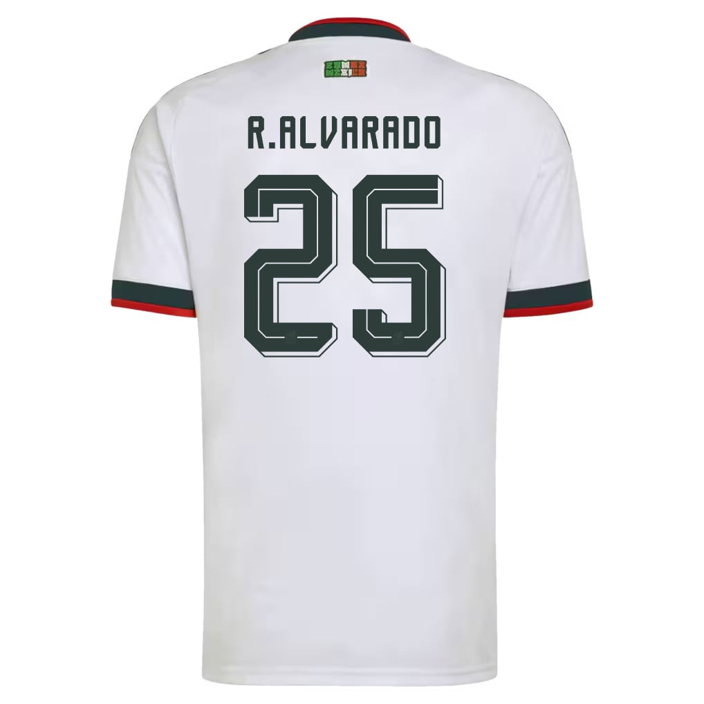Roberto Alvarado 25 Mexico National Team 2026 Away Jersey - White, Men