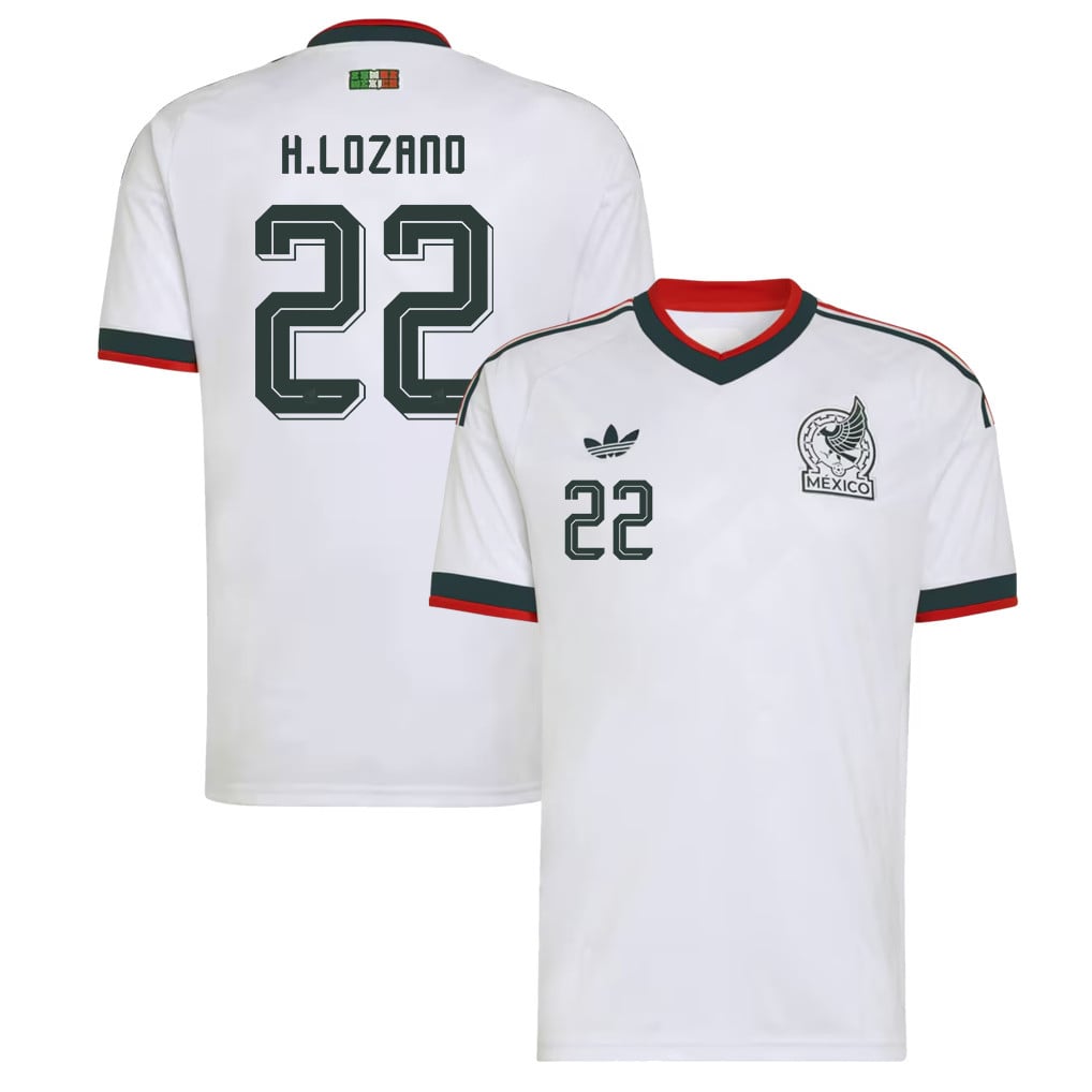 Hirving Lozano 22 Mexico National Team 2026 Away Jersey - White, Men