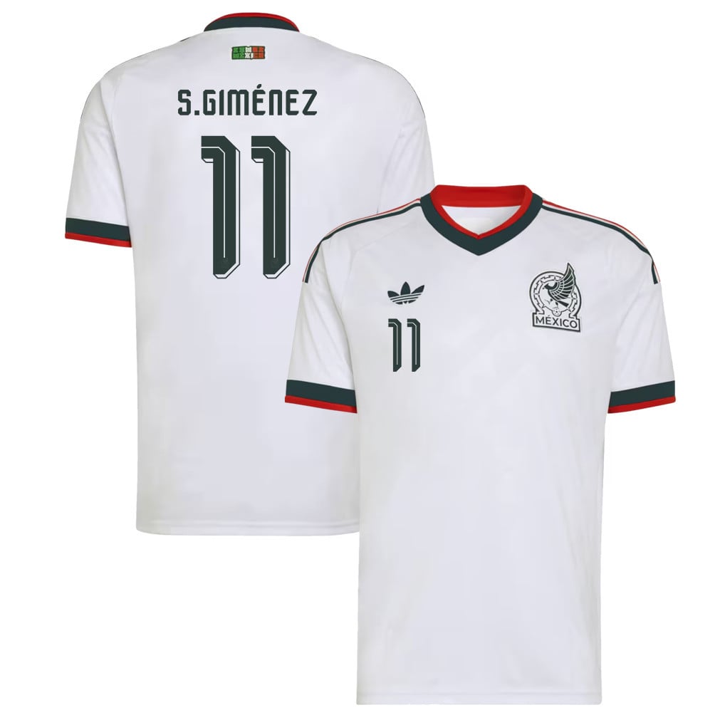 Santiago Giménez 11 Mexico National Team 2026 Away Jersey - White, Men