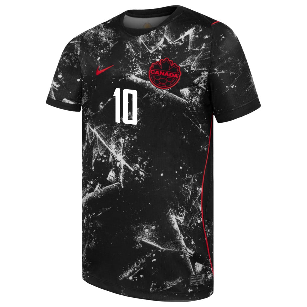 Jonathan David 10 Canada National Team 2026 Away Jersey - Black, Men