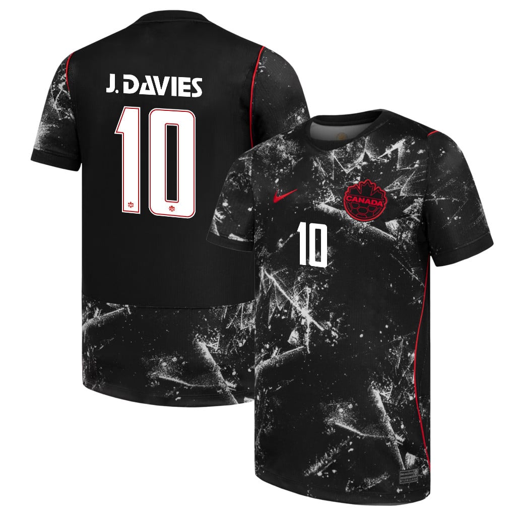 Jonathan David 10 Canada National Team 2026 Away Jersey - Black, Men