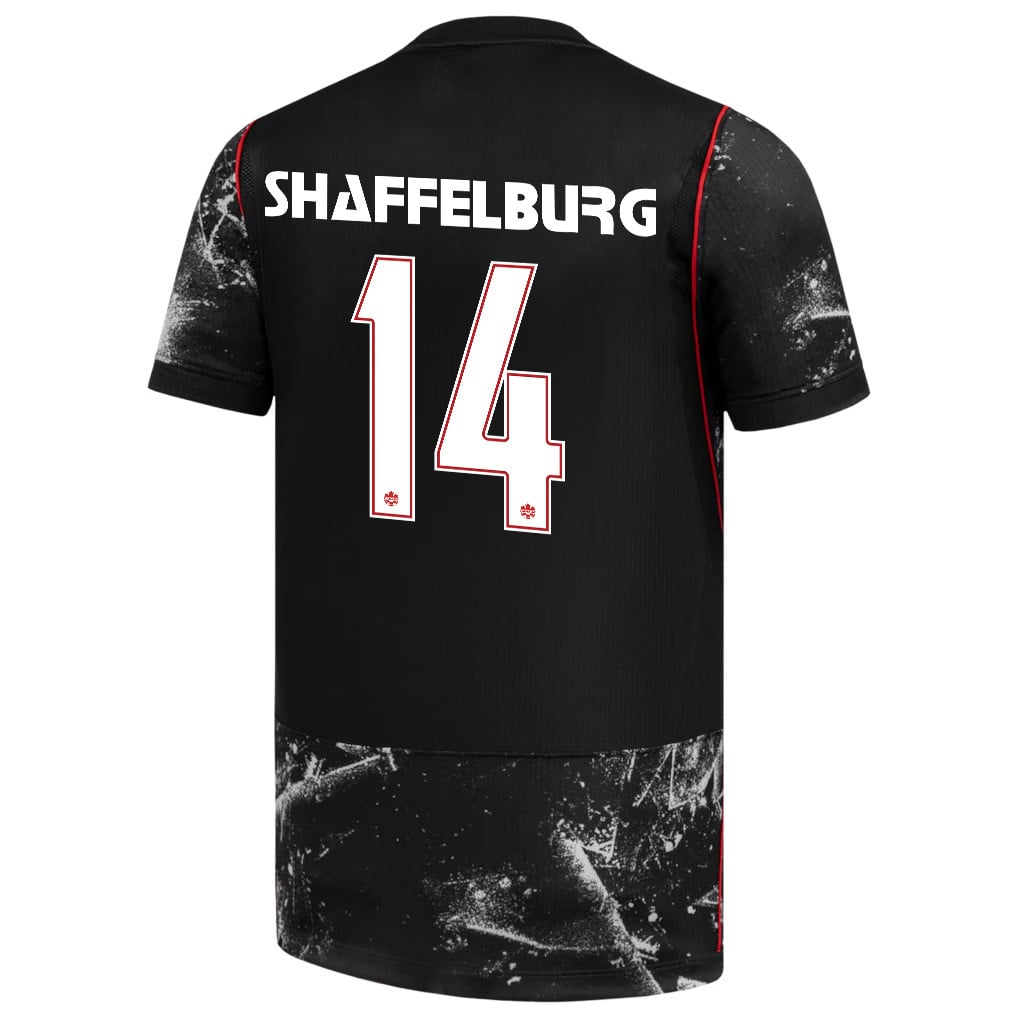 Jacob Shaffelburg 14 Canada National Team 2026 Away Jersey - Black, Men