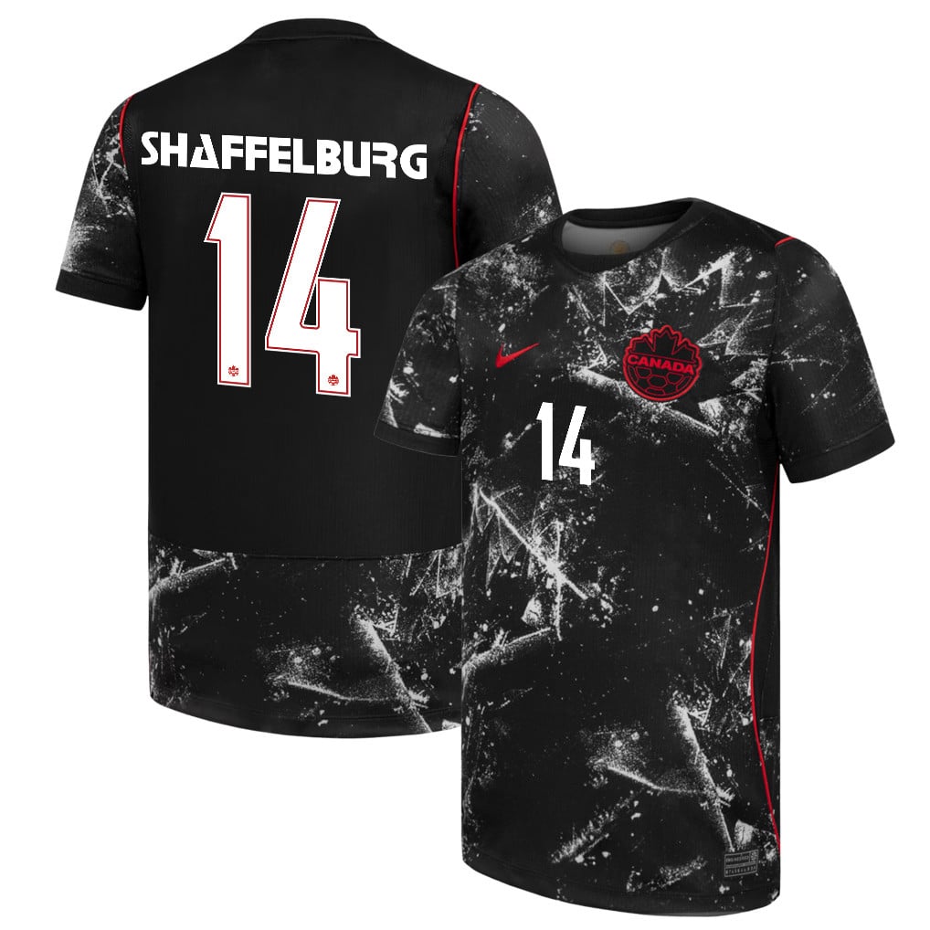 Jacob Shaffelburg 14 Canada National Team 2026 Away Jersey - Black, Men