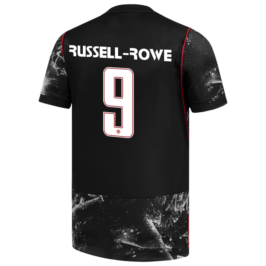 Jacen Russell-Rowe 9 Canada National Team 2026 Away Jersey - Black, Men