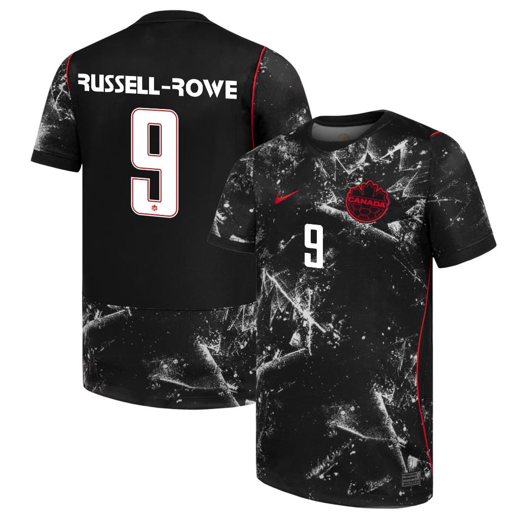 Jacen Russell-Rowe 9 Canada National Team 2026 Away Jersey - Black, Men