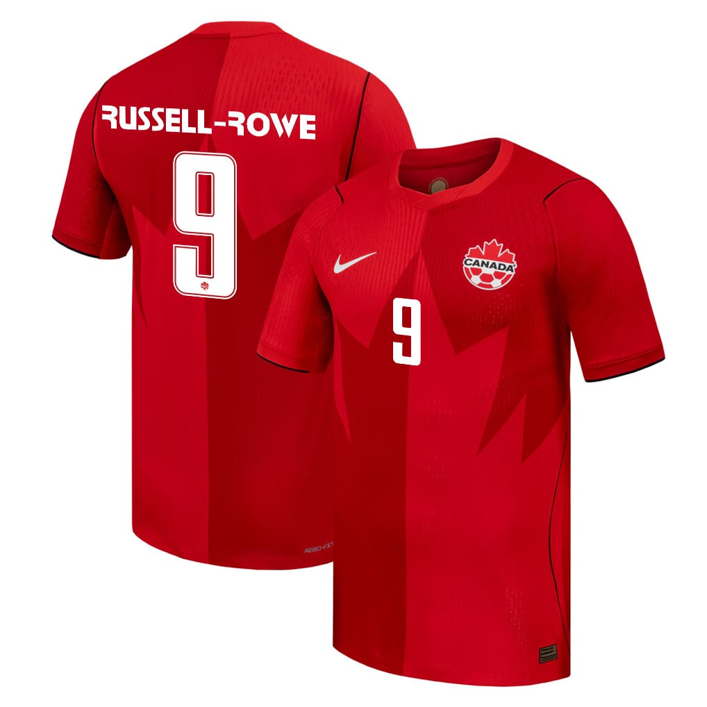 Jacen Russell-Rowe 9 Canada National Team 2026 Home Jersey - Red, Men