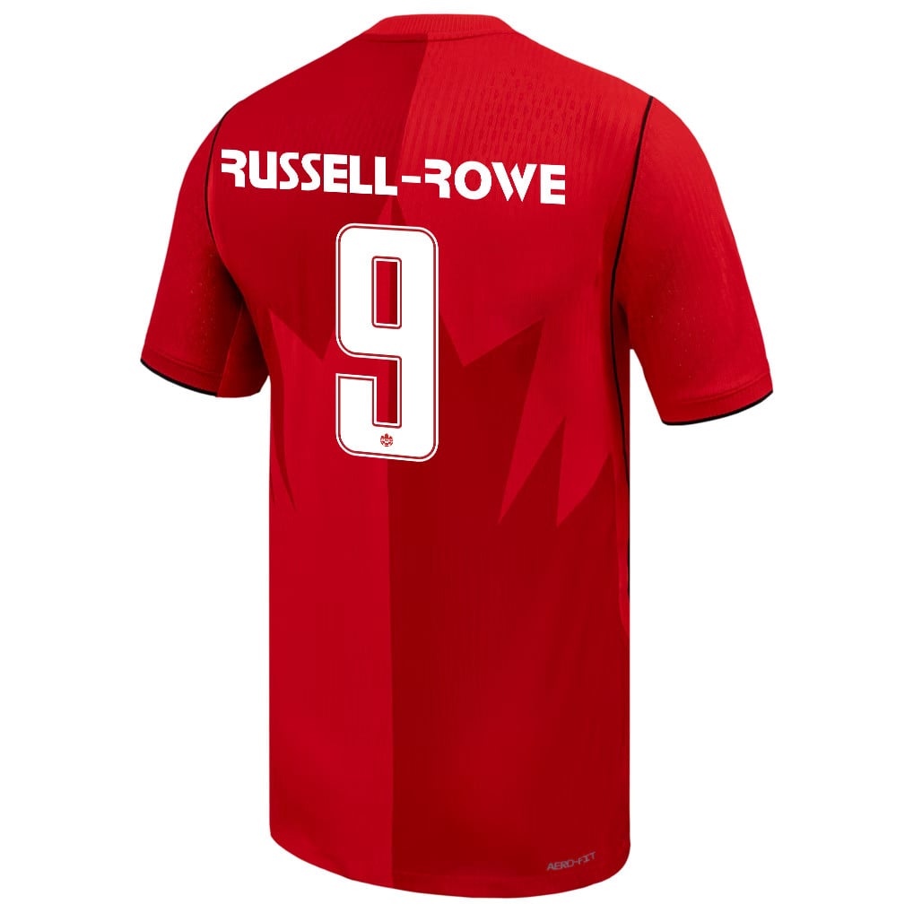 Jacen Russell-Rowe 9 Canada National Team 2026 Home Jersey - Red, Men