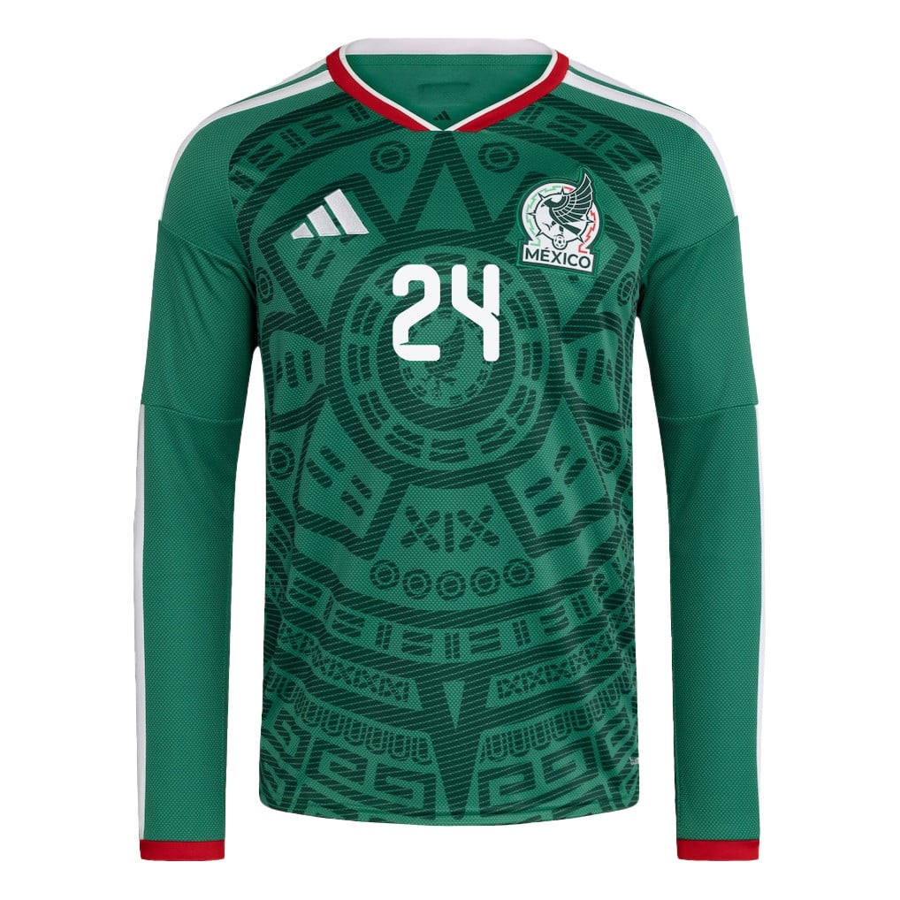 Brian Gutiérrez 24 Mexico National Team 2026 Home Long Sleeve Jersey - Green
