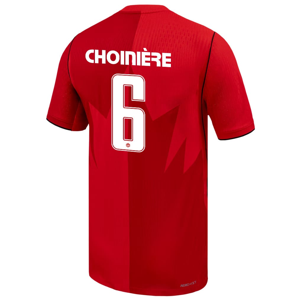 Mathieu Choinière 6 Canada National Team 2026 Home Jersey - Red, Men