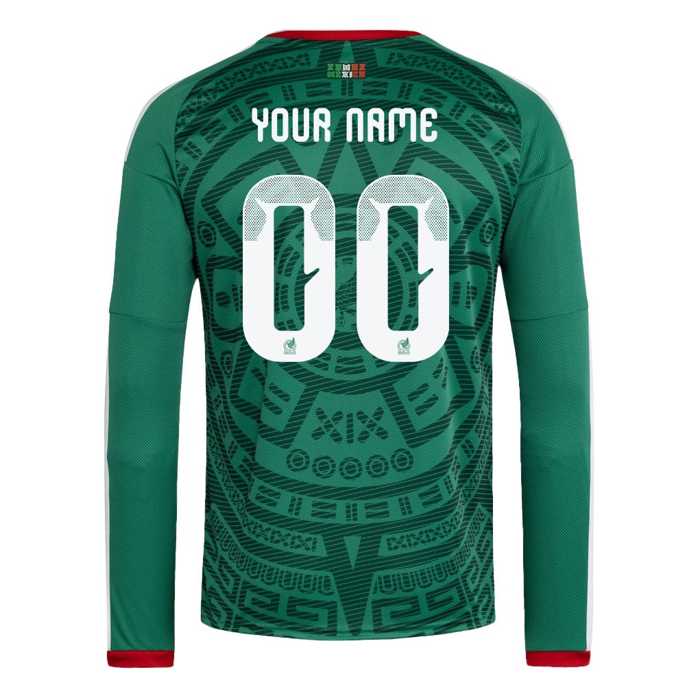 Mexico National Team 2026 Home Long Sleeve Jersey - Personalized - Green
