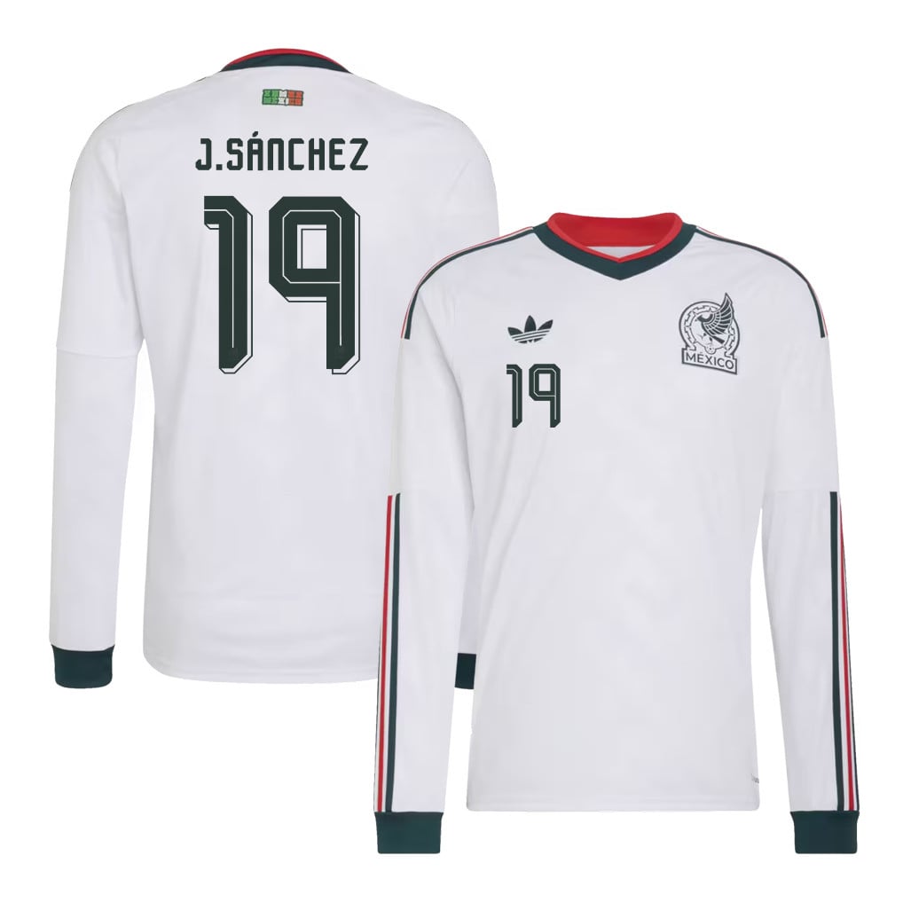 Jorge Sánchez 19 Mexico National Team 2026 Away Long Sleeve Jersey - White