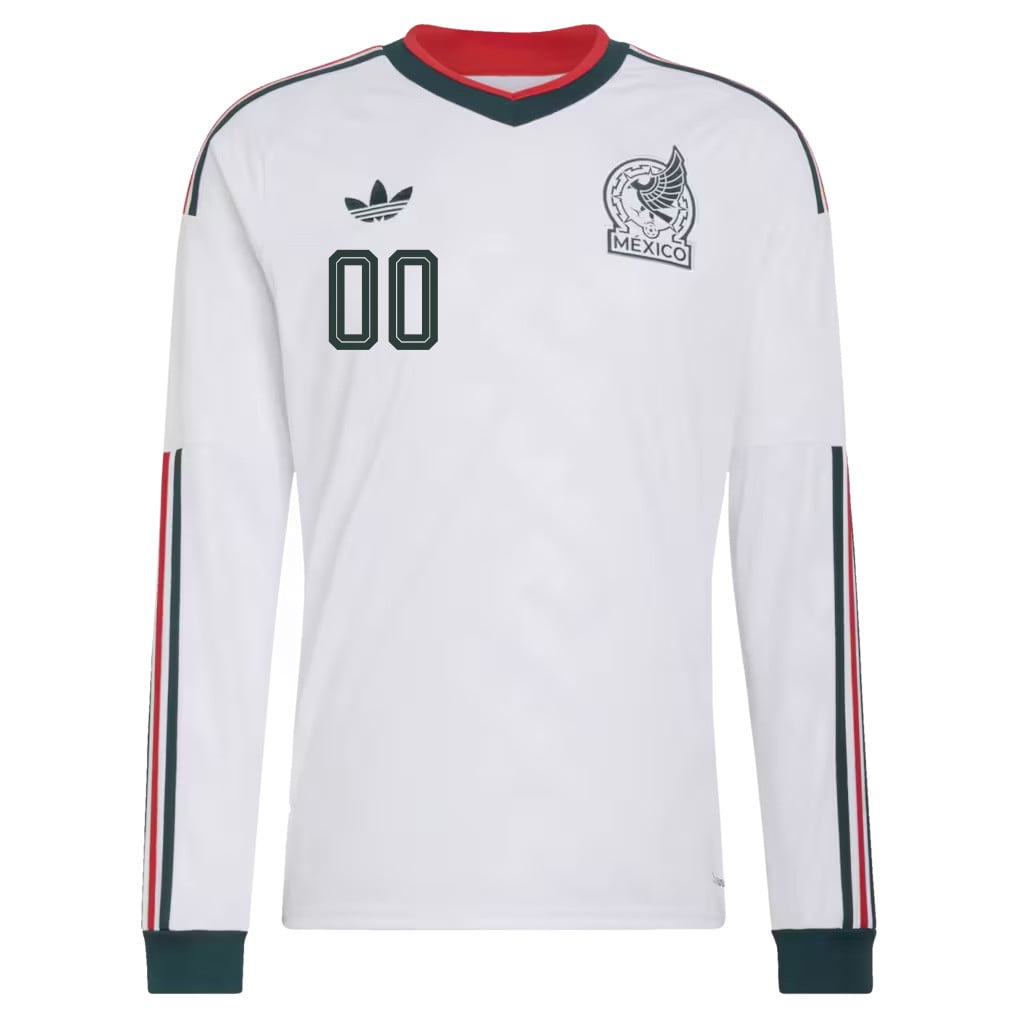 Mexico National Team 2026 Away Long Sleeve Jersey - Personalized - White